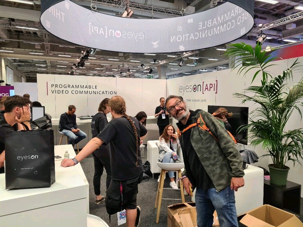 eyeson booth at the wearedevelopers conference in berlin