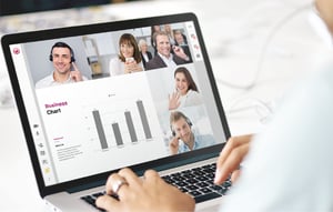 Video Meeting with chart display