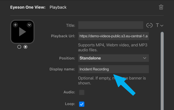 Playback incident recording